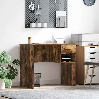 Scrivania Rovere fumé 90 x 49 x 75 cm Legno multistrato | homemem39
