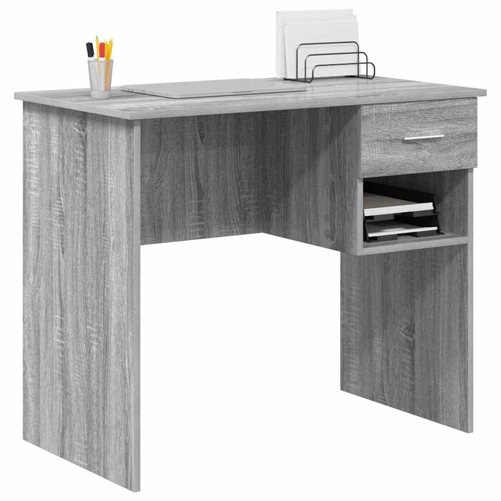 Scrivania Grigio Sonoma 90 x 49 x 75 cm Legno multistrato