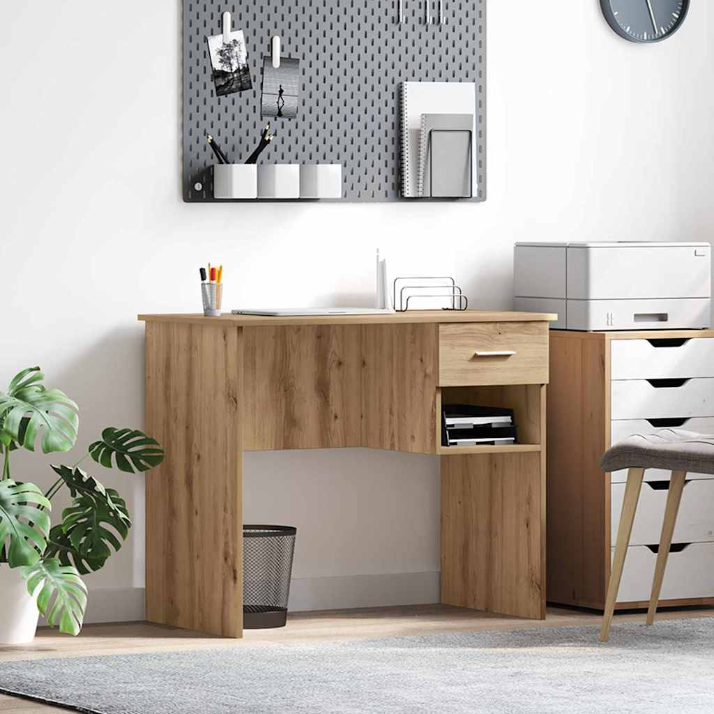 Scrivania Rovere artigianale 90 x 49 x 75 cm Legno multistrato