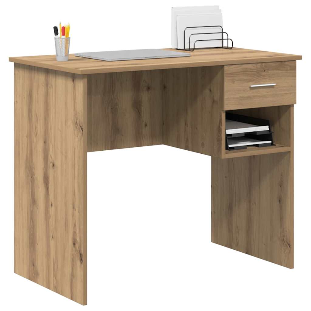 Scrivania Rovere artigianale 90 x 49 x 75 cm Legno multistrato