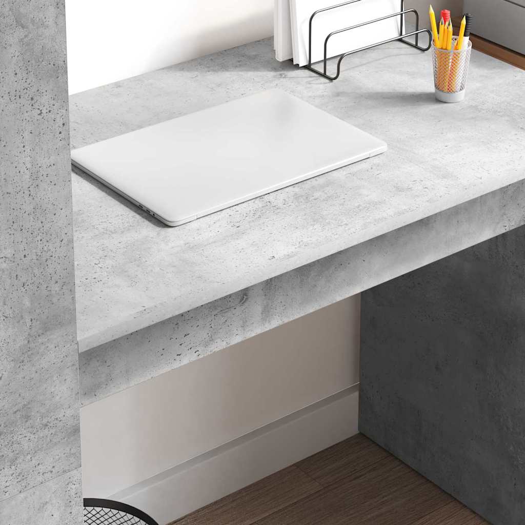 Scrivania Grigio cemento 113 x 54 x 120 cm Legno multistrato | homemem39