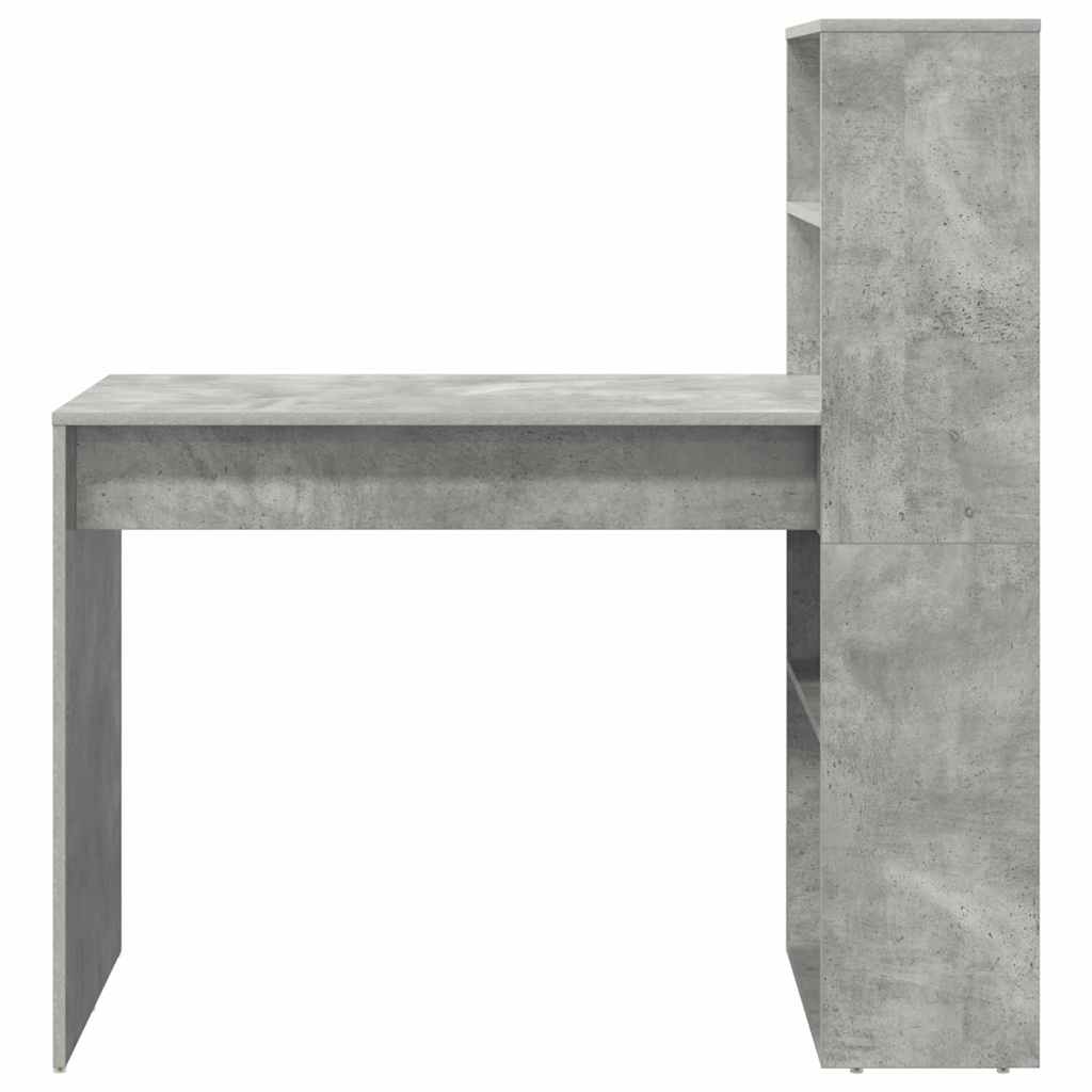 Scrivania Grigio cemento 113 x 54 x 120 cm Legno multistrato