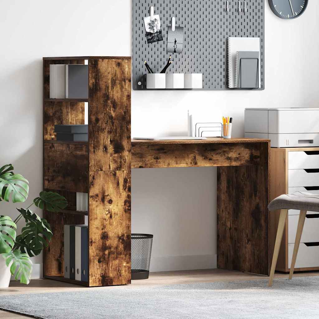 Scrivania Rovere fumé 113 x 54 x 120 cm Legno multistrato | homemem39