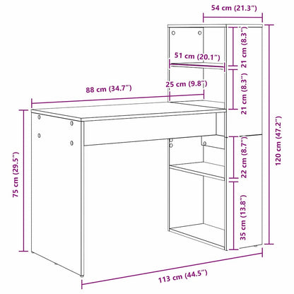 Scrivania Legno vecchio 113 x 54 x 120 cm Legno multistrato