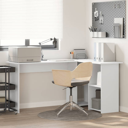 Scrivania Bianco 142 x 102 x 73 cm Legno multistrato | homemem39