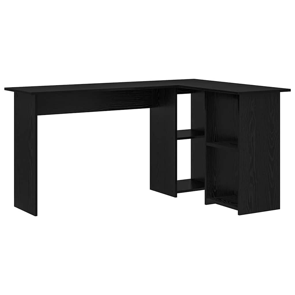 Scrivania Rovere Nero 142 x 102 x 73 cm Legno multistrato | homemem39