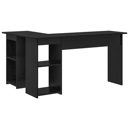 Scrivania Rovere Nero 142 x 102 x 73 cm Legno multistrato