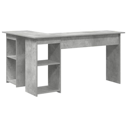 Scrivania Grigio cemento 142 x 102 x 73 cm Legno multistrato