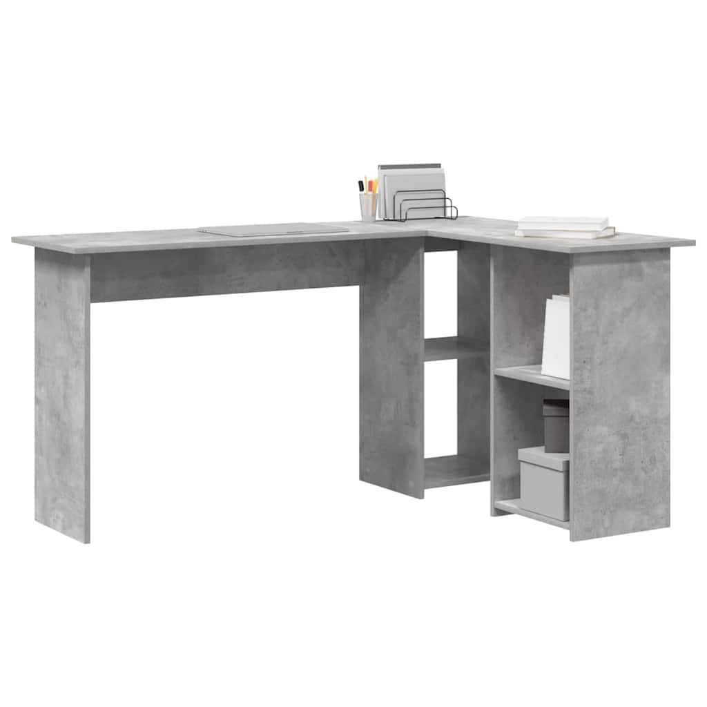 Scrivania Grigio cemento 142 x 102 x 73 cm Legno multistrato