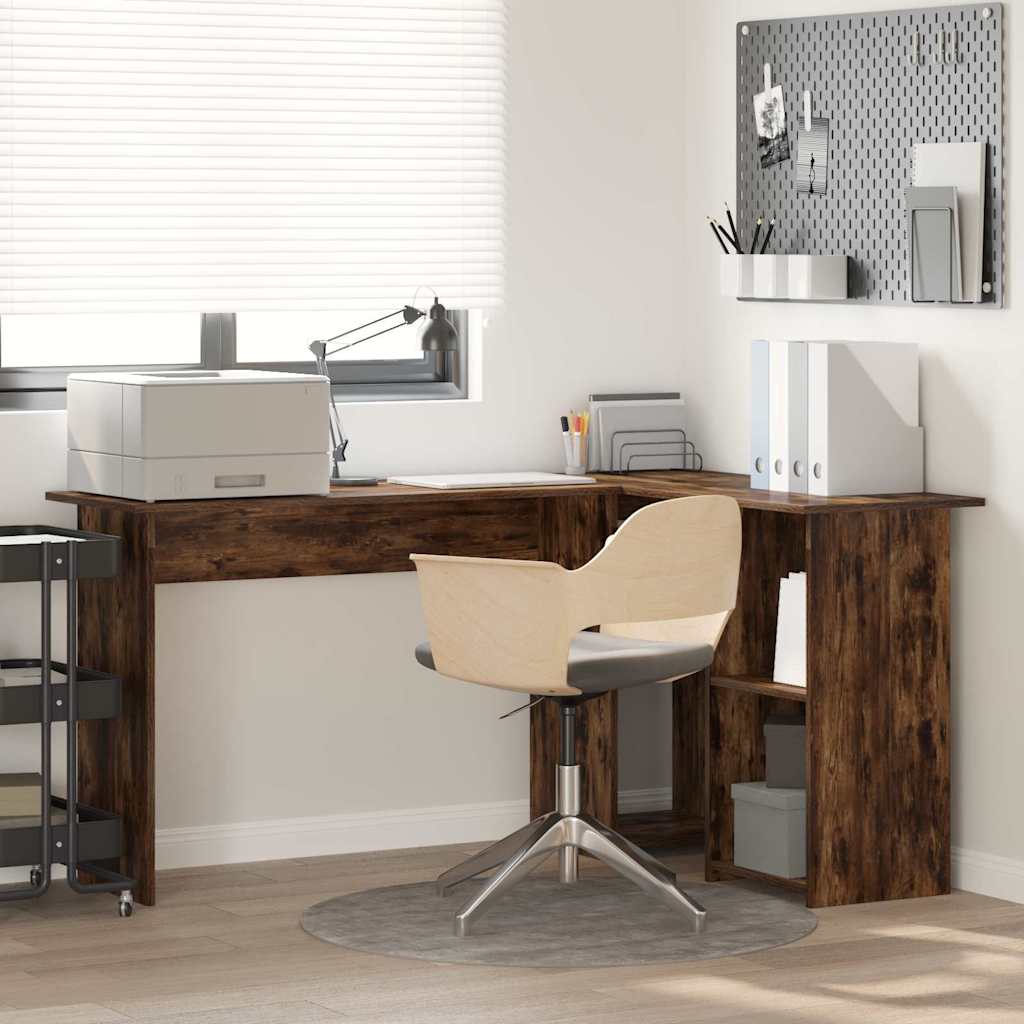 Scrivania Rovere fumé 142 x 102 x 73 cm Legno multistrato | homemem39