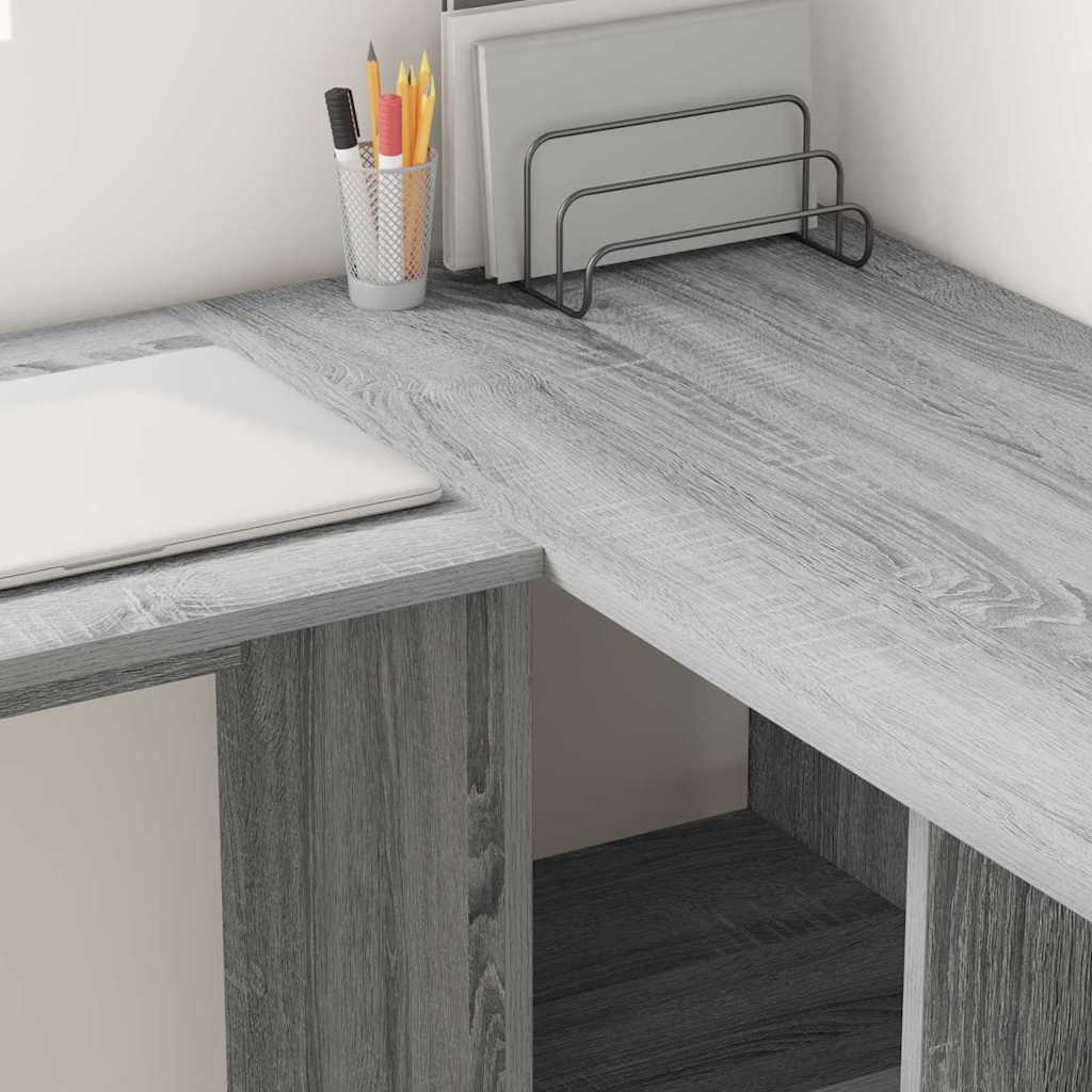 Scrivania Grigio Sonoma 142 x 102 x 73 cm Legno multistrato | homemem39