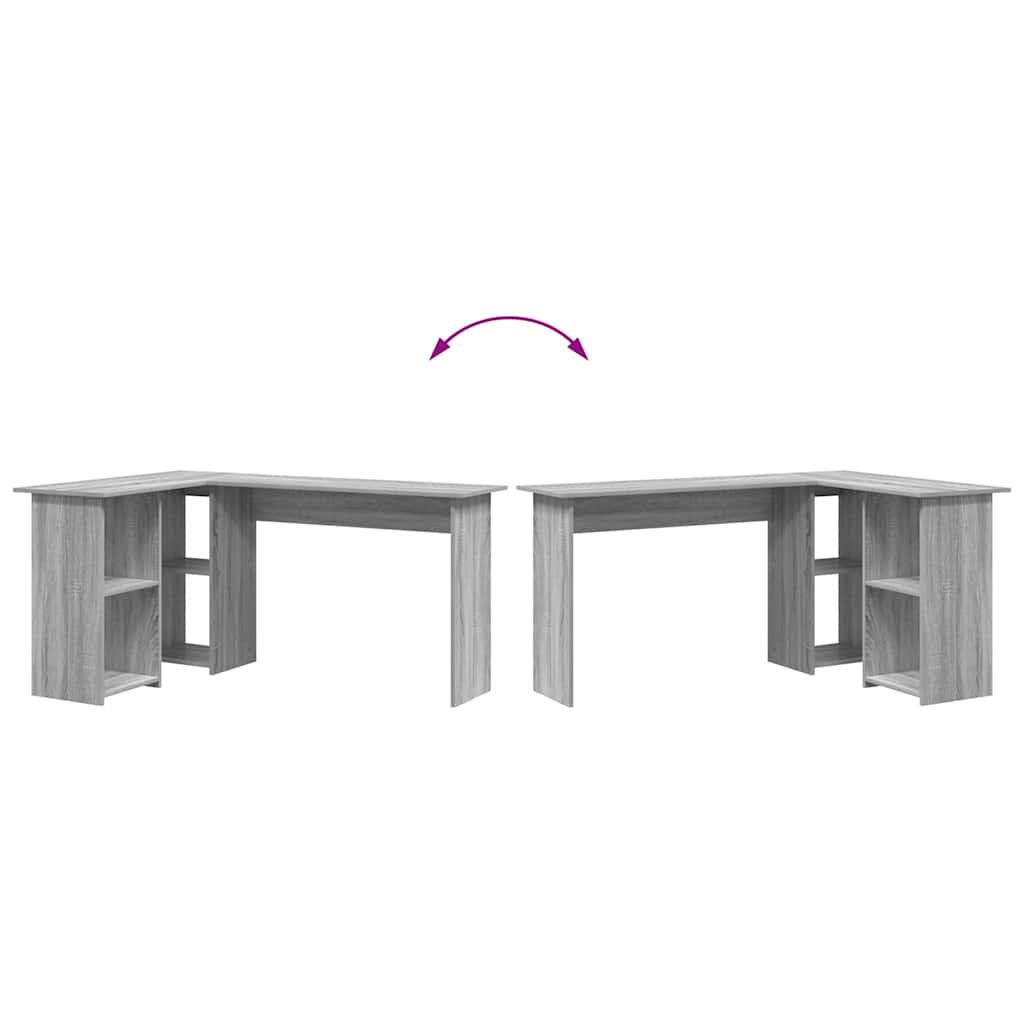 Scrivania Grigio Sonoma 142 x 102 x 73 cm Legno multistrato