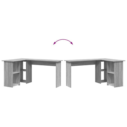 Scrivania Grigio Sonoma 142 x 102 x 73 cm Legno multistrato