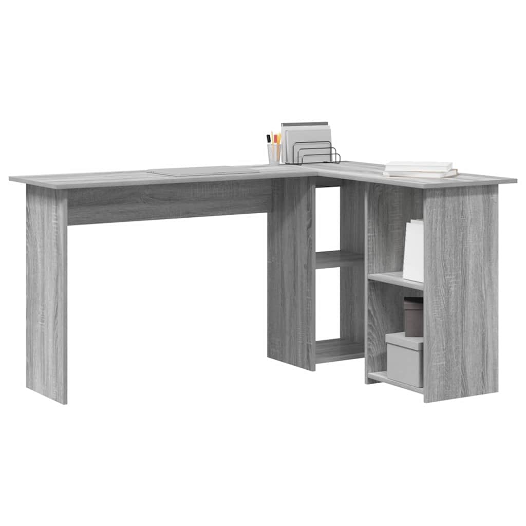 Scrivania Grigio Sonoma 142 x 102 x 73 cm Legno multistrato | homemem39