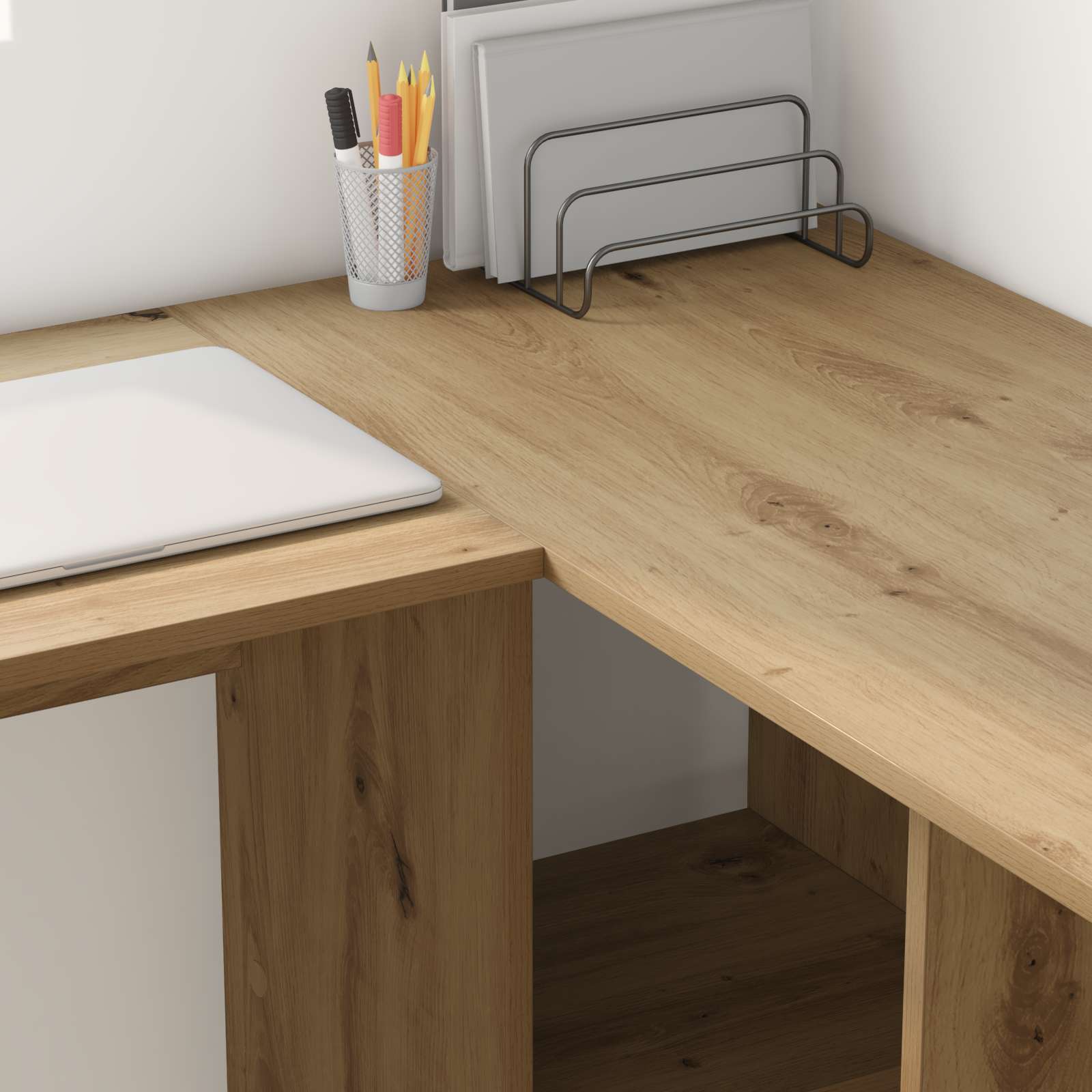 Scrivania con lo scaffale Rovere artigianale 142 x 102 x 73 cm | homemem39