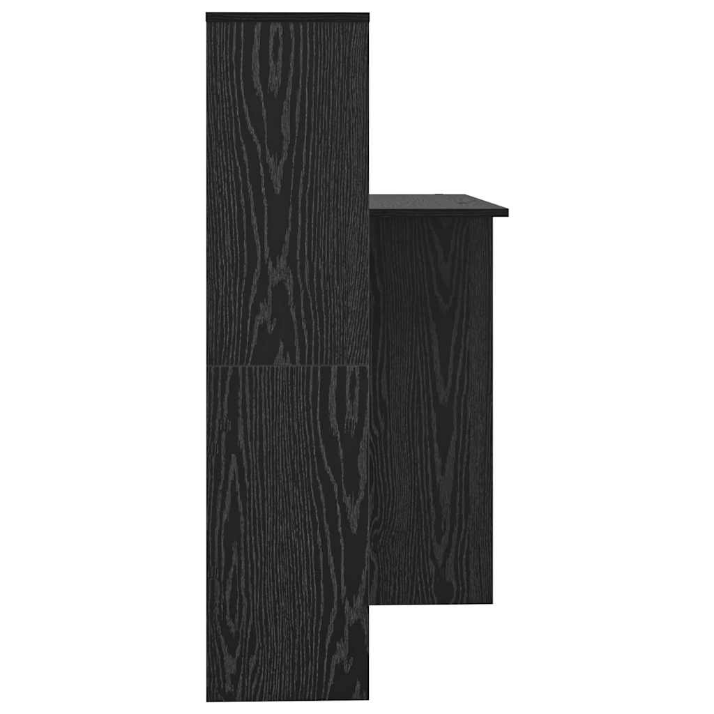 Scrivania Rovere Nero 131,5 x 50 x 106,5 cm Legno multistrato | homemem39