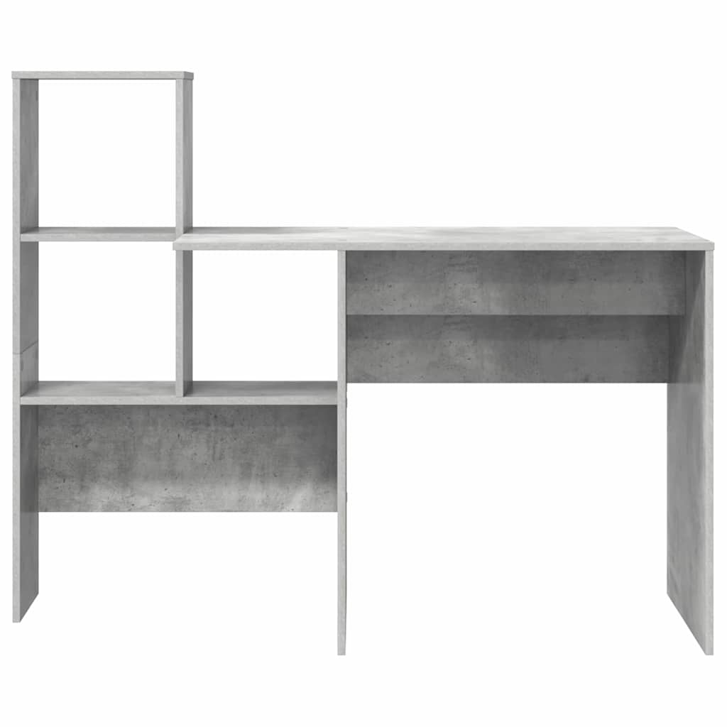 Scrivania con lo scaffale Grigio cemento 131,5 x 50 x 106,5 cm | homemem39