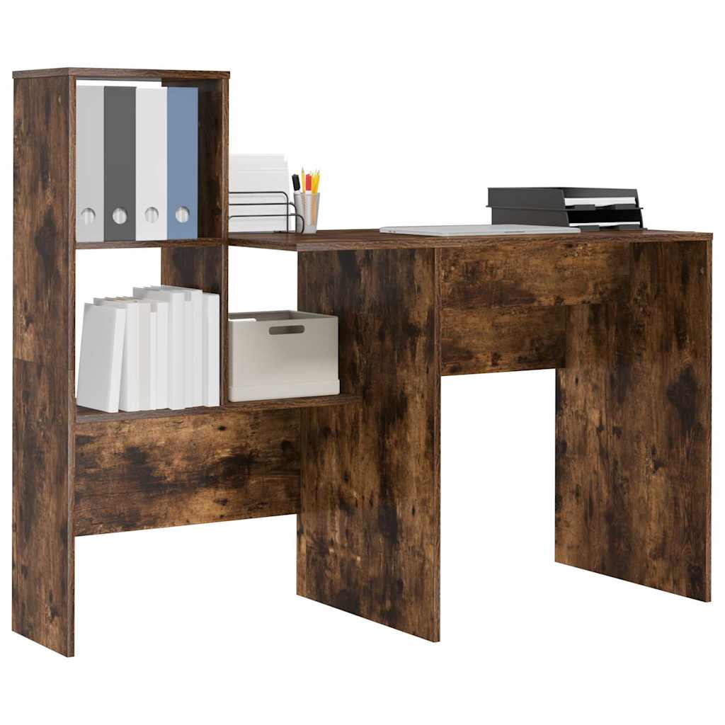 Scrivania Rovere fumé 131,5 x 50 x 106,5 cm Legno multistrato | homemem39