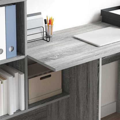 Scrivania Grigio Sonoma 131,5 x 50 x 106,5 cm Legno multistrato | homemem39