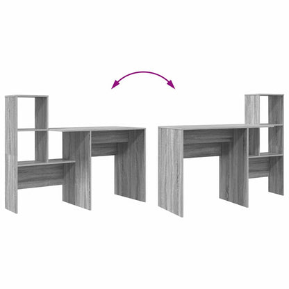 Scrivania Grigio Sonoma 131,5 x 50 x 106,5 cm Legno multistrato | homemem39