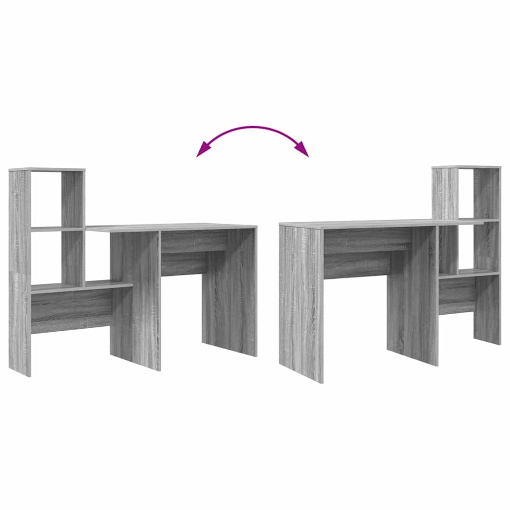 Scrivania Grigio Sonoma 131,5 x 50 x 106,5 cm Legno multistrato