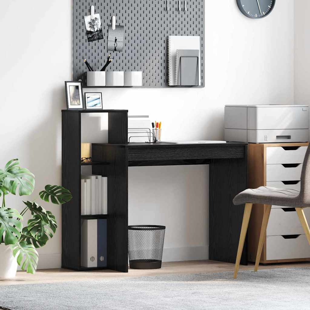 Scrivania Rovere Nero 100 x 40 x 90 cm Legno multistrato | homemem39