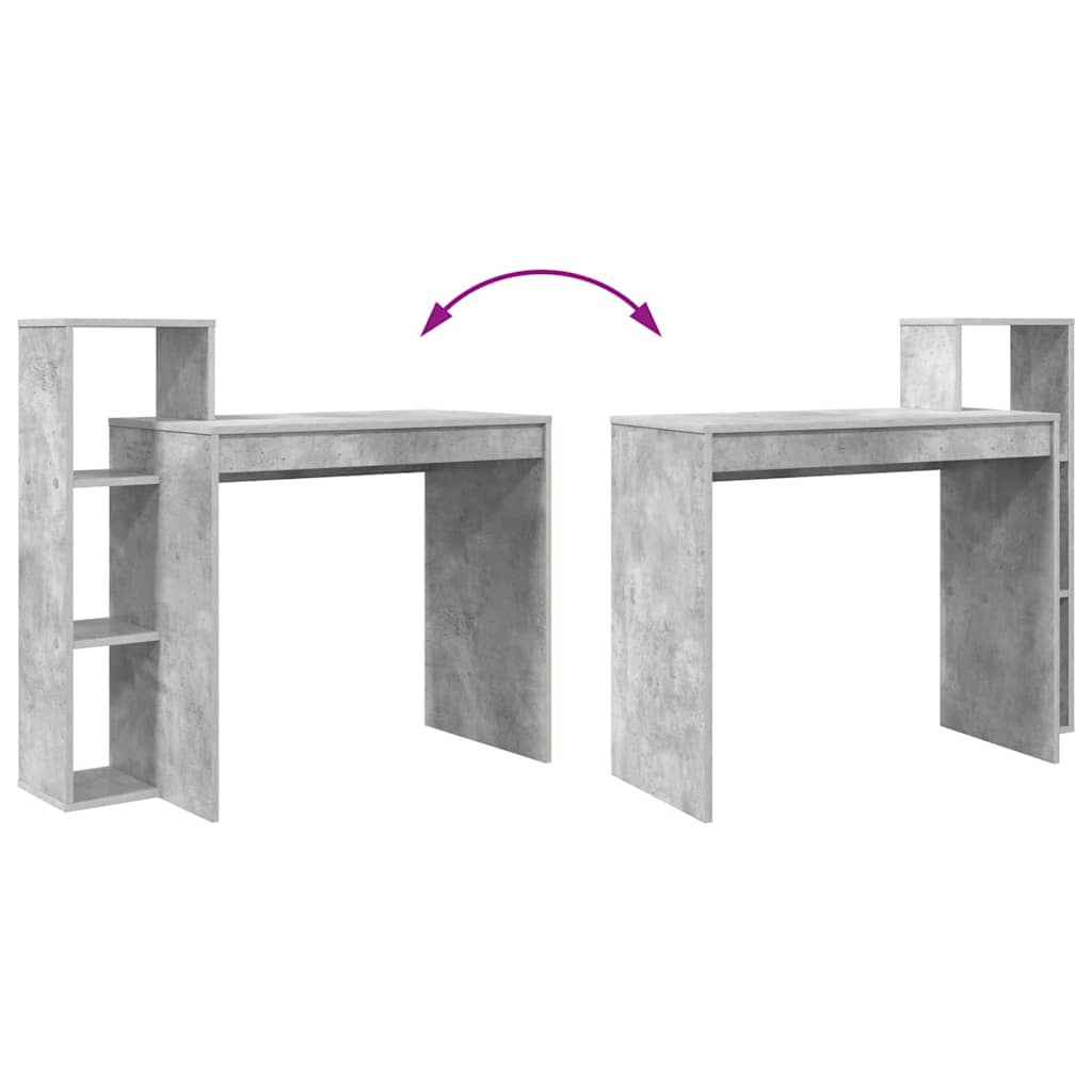 Scrivania Grigio cemento 100 x 40 x 90 cm Legno multistrato | homemem39