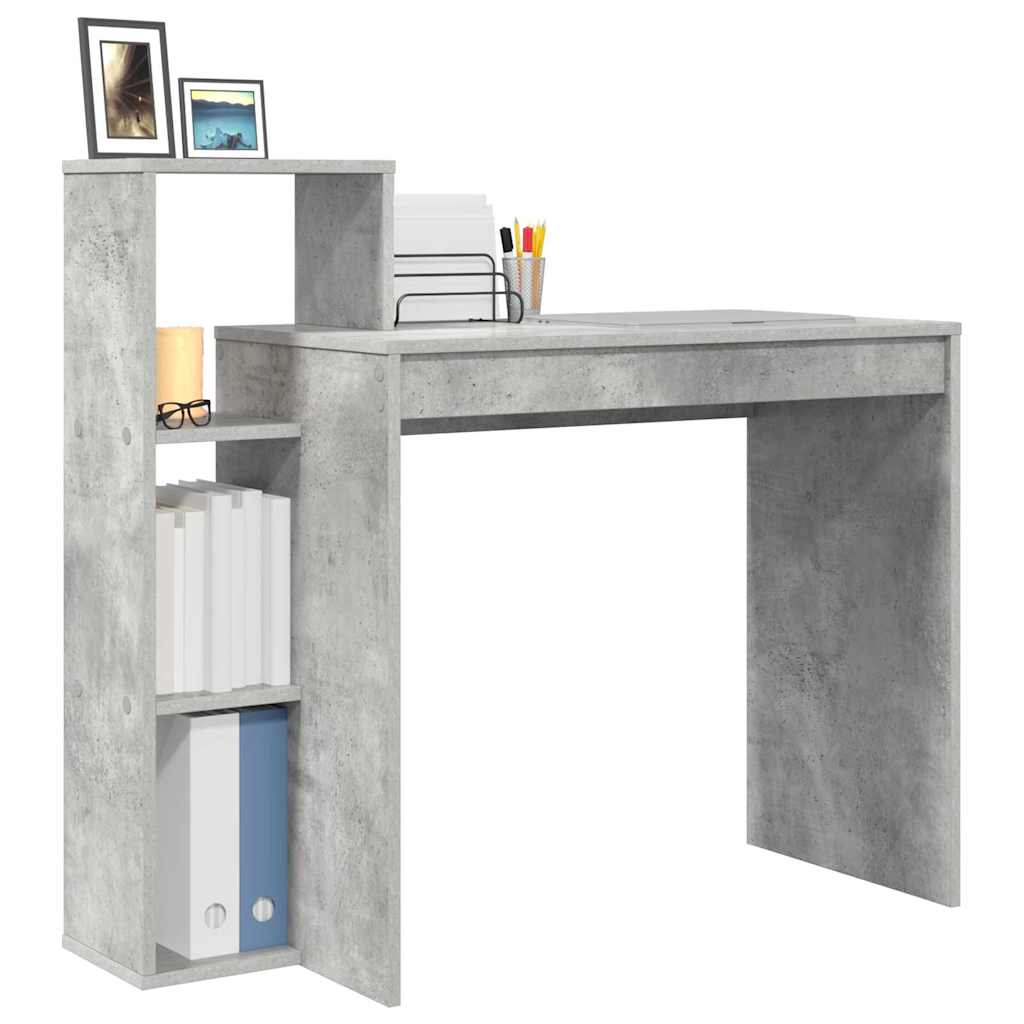 Scrivania Grigio cemento 100 x 40 x 90 cm Legno multistrato | homemem39