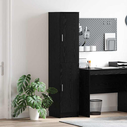 Credenza Rovere Nero 35 x 39 x 168 cm