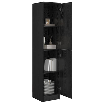 Credenza Rovere Nero 35 x 39 x 168 cm