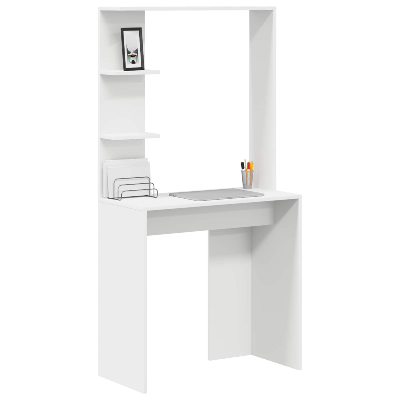 Scrivania Bianco 78,5 x 37 x 154,5 cm Legno multistrato | homemem39