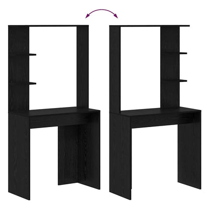 Scrivania Rovere Nero 78,5 x 37 x 154,5 cm Legno multistrato | homemem39
