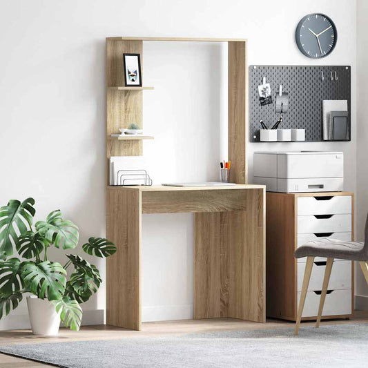 Scrivania Rovere Sonoma 78,5 x 37 x 154,5 cm Legno multistrato | homemem39