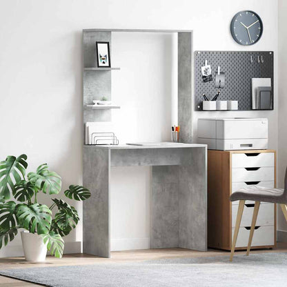 Scrivania Grigio cemento 78,5 x 37 x 154,5 cm Legno multistrato | homemem39