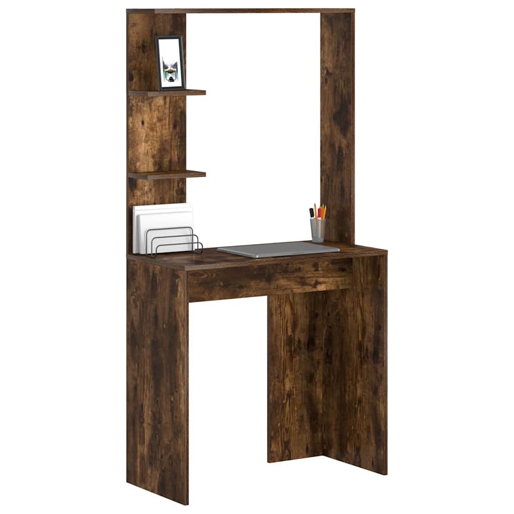 Scrivania Rovere fumé 78,5 x 37 x 154,5 cm Legno multistrato | homemem39
