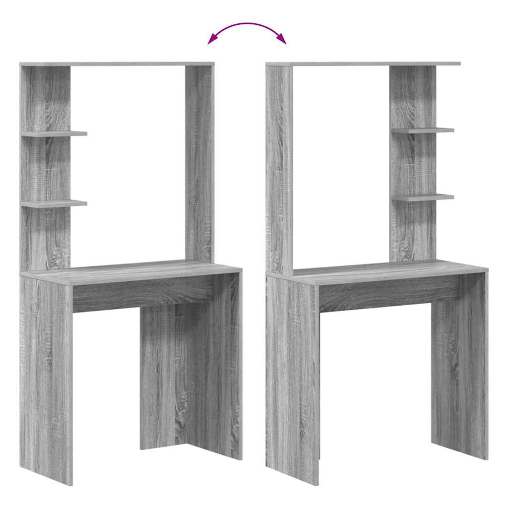 Scrivania Grigio Sonoma 78,5 x 37 x 154,5 cm Legno multistrato