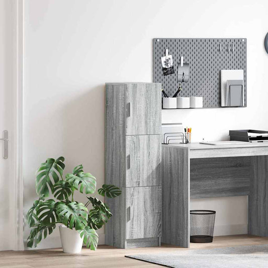 Credenza Grigio Sonoma 31.5 x 32 x 122.5 cm