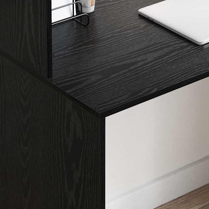 Scrivania Rovere Nero 102 x 50 x 124 cm Legno multistrato | homemem39