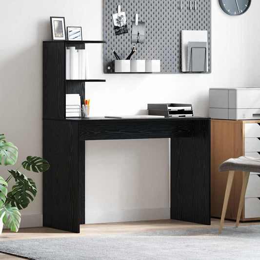 Scrivania Rovere Nero 102 x 50 x 124 cm Legno multistrato | homemem39