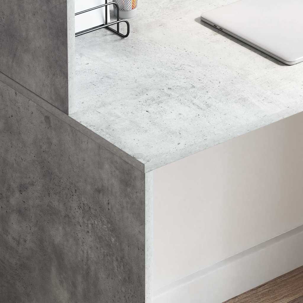 Scrivania Grigio cemento 102 x 50 x 124 cm Legno multistrato | homemem39