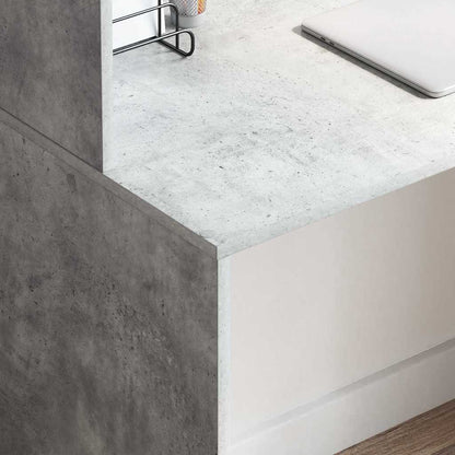 Scrivania Grigio cemento 102 x 50 x 124 cm Legno multistrato | homemem39