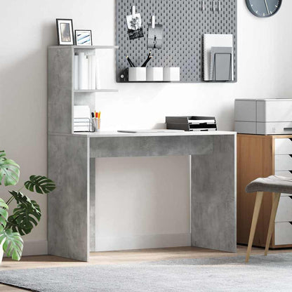 Scrivania Grigio cemento 102 x 50 x 124 cm Legno multistrato | homemem39