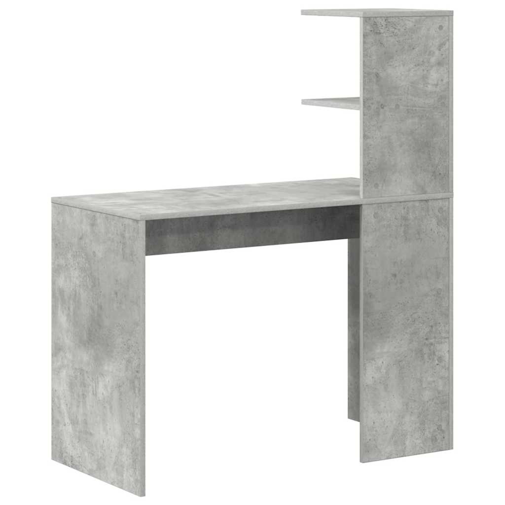 Scrivania Grigio cemento 102 x 50 x 124 cm Legno multistrato | homemem39