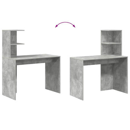 Scrivania Grigio cemento 102 x 50 x 124 cm Legno multistrato | homemem39