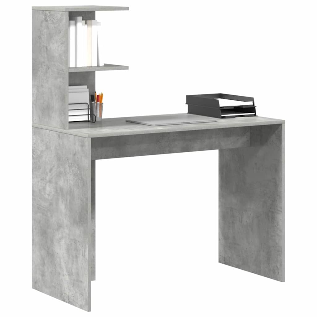 Scrivania Grigio cemento 102 x 50 x 124 cm Legno multistrato | homemem39