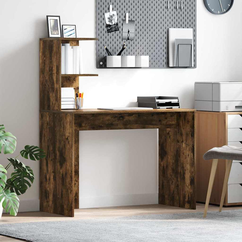 Scrivania Rovere fumé 102 x 50 x 124 cm Legno multistrato | homemem39
