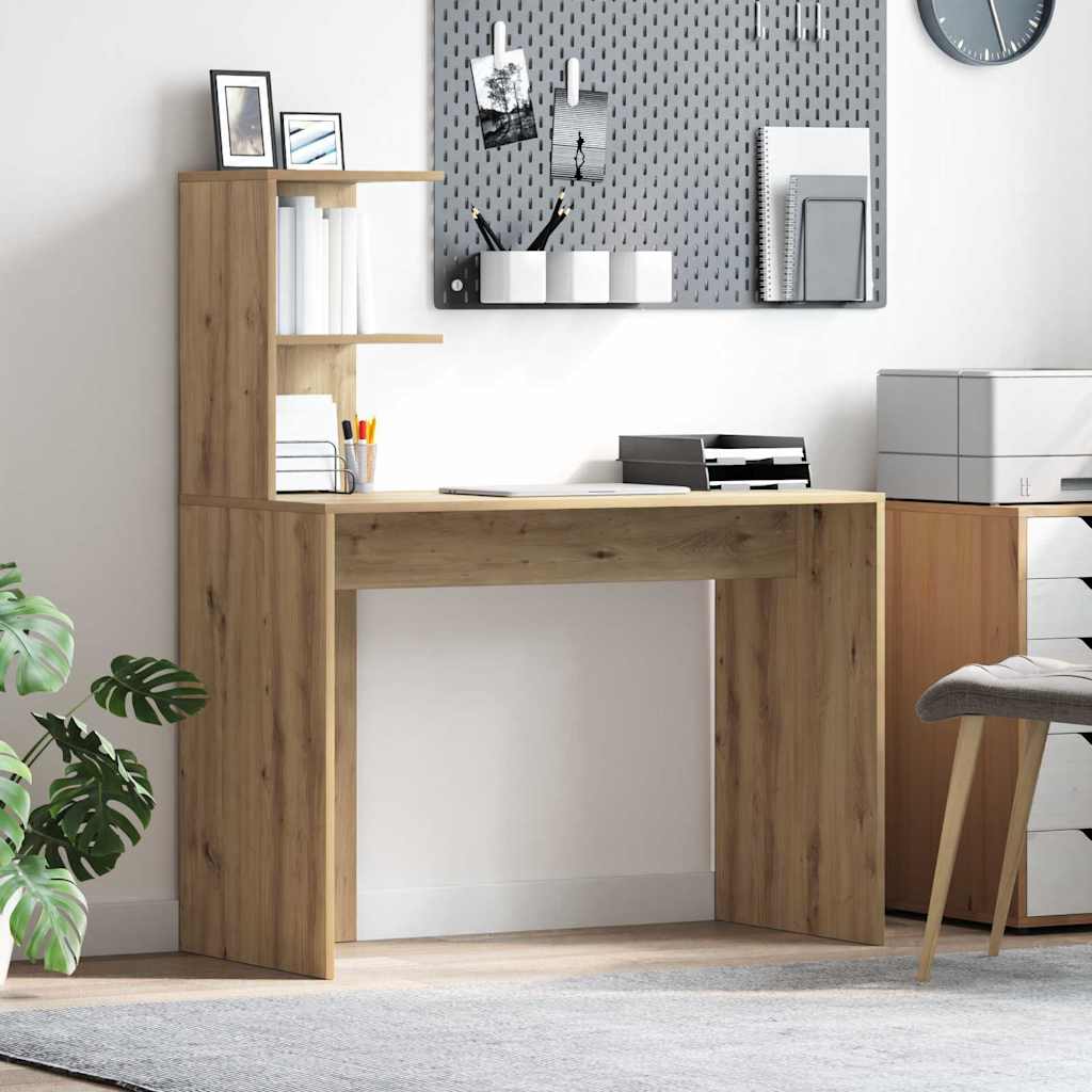 Scrivania con lo scaffale Rovere artigianale 102 x 50 x 124 cm | homemem39