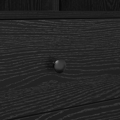 Credenza con cassetto Rovere Nero 45,5 x 34 x 127 cm