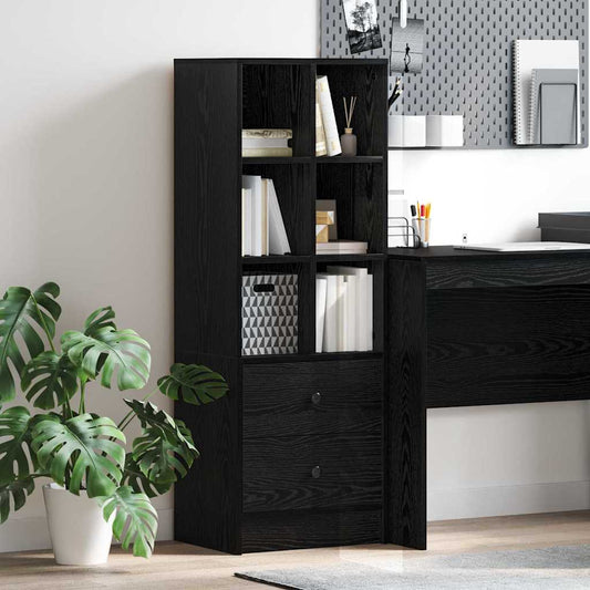 Credenza con cassetto Rovere Nero 45,5 x 34 x 127 cm