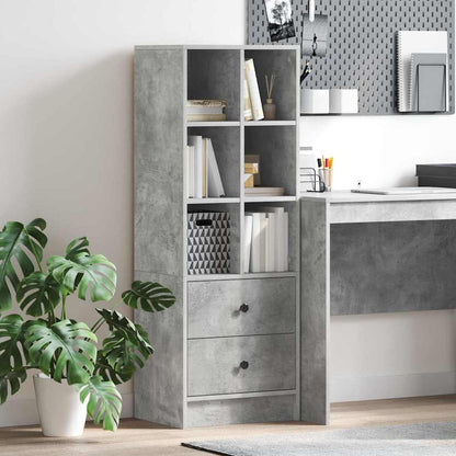 Credenza con cassetto Grigio cemento 45,5 x 34 x 127 cm